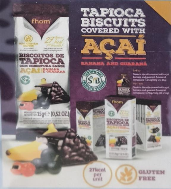 Tapioca biscuits with acai berries