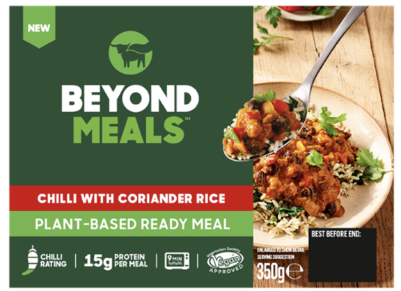 Packaging of a Beyond Meat ready-to-eat meal