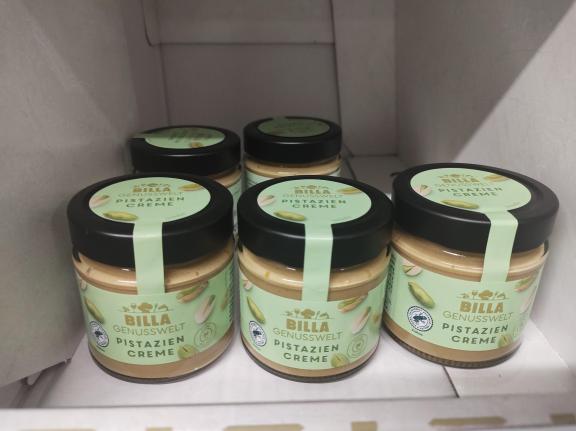 Private label pistachio cream sold by Austrian retailer Billa