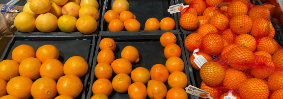 Fresh oranges in a Dutch supermarket