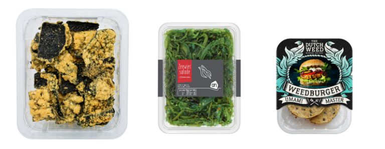 Sample of seaweed products found in Dutch retail store Albert Heijn