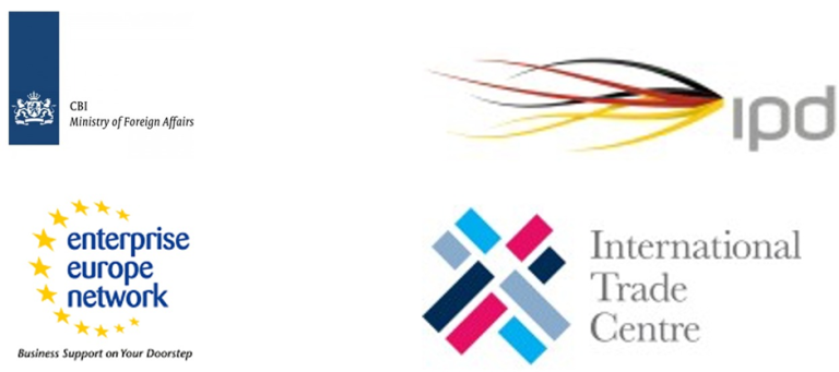 Logos of well-known agencies supporting exporters in developing countries