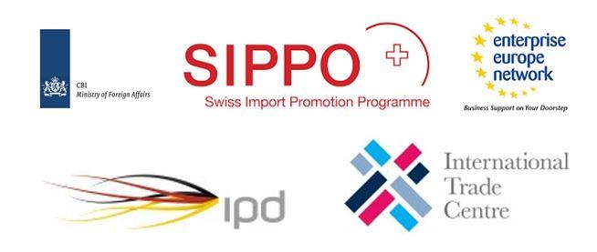 Logos of well-known trade promotion agencies which support exporters in developing countries