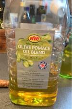 pomace oil blend, packed in the UK