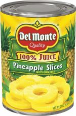 Del Monte pineapple slices in its own juice