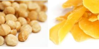 Dried mango and macadamia nuts