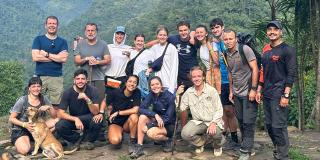 Group photo of travellers
