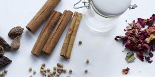 Variety of dried spices