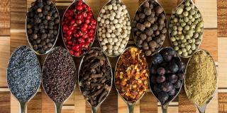 Spoons with Spices and Herbs