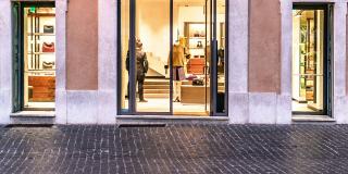 Outside view of a clothing store