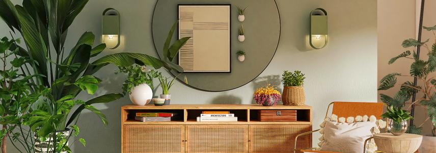 Home decoration in a living room